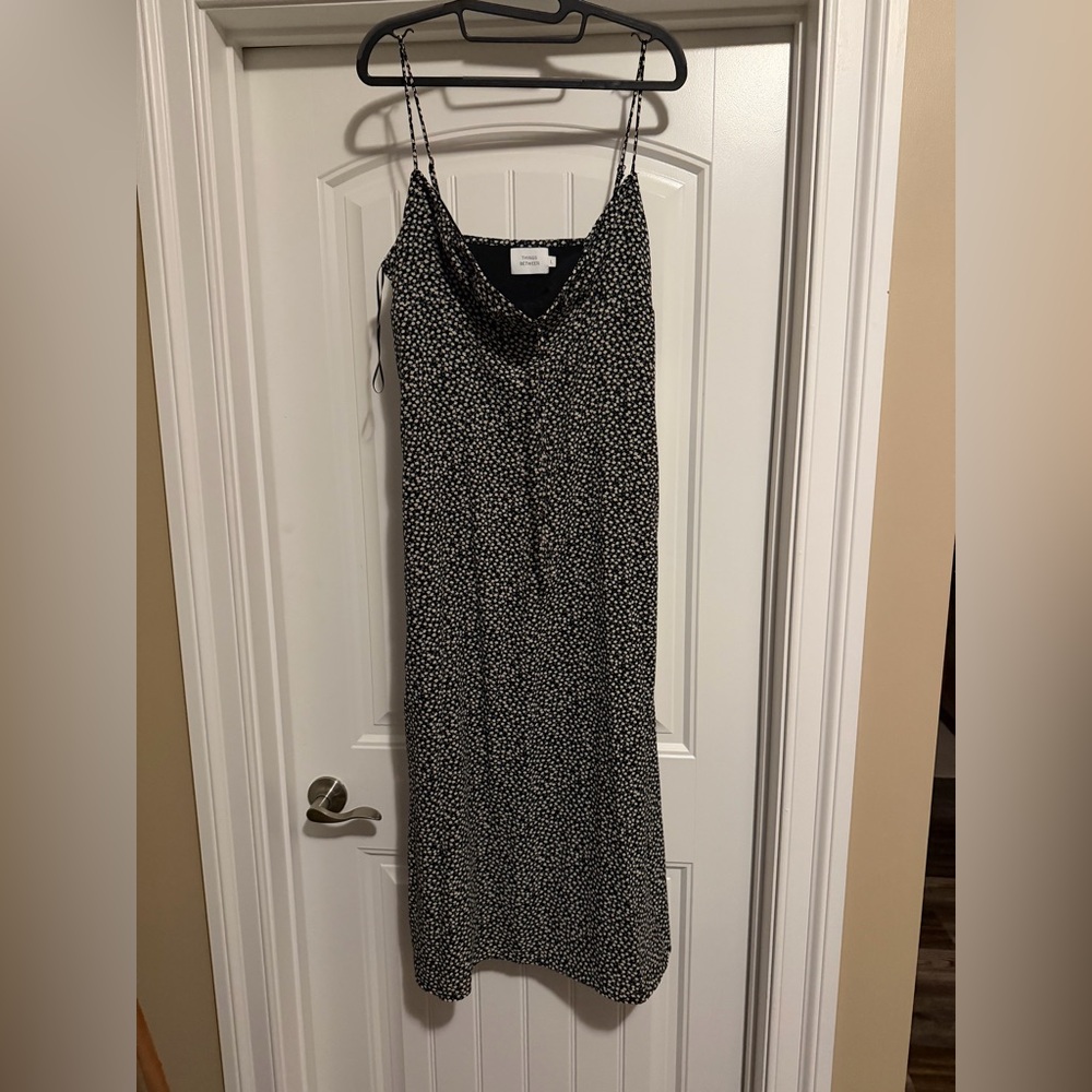 Chic Black and White Midi Dress